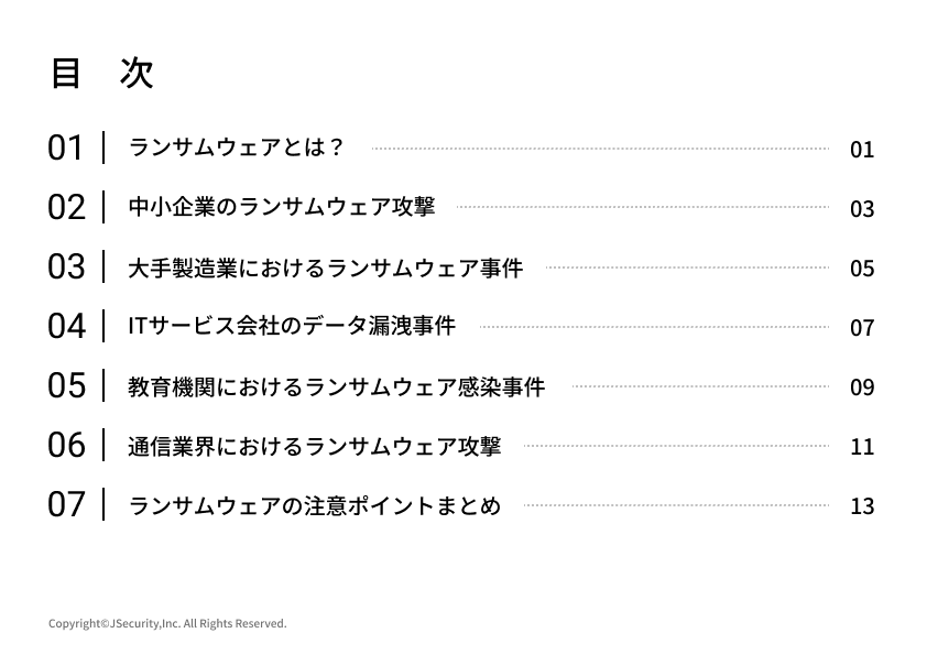 ランサムウェア被害事例集